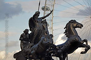 Boadicea (Boudicca) statue westminster pier London