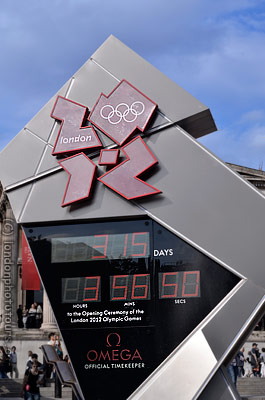 london 2012 olympics  countdown clock trafalgar square